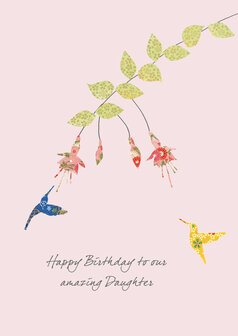 EH265 - Fuchsias and hummingbirds - Daughter birthday